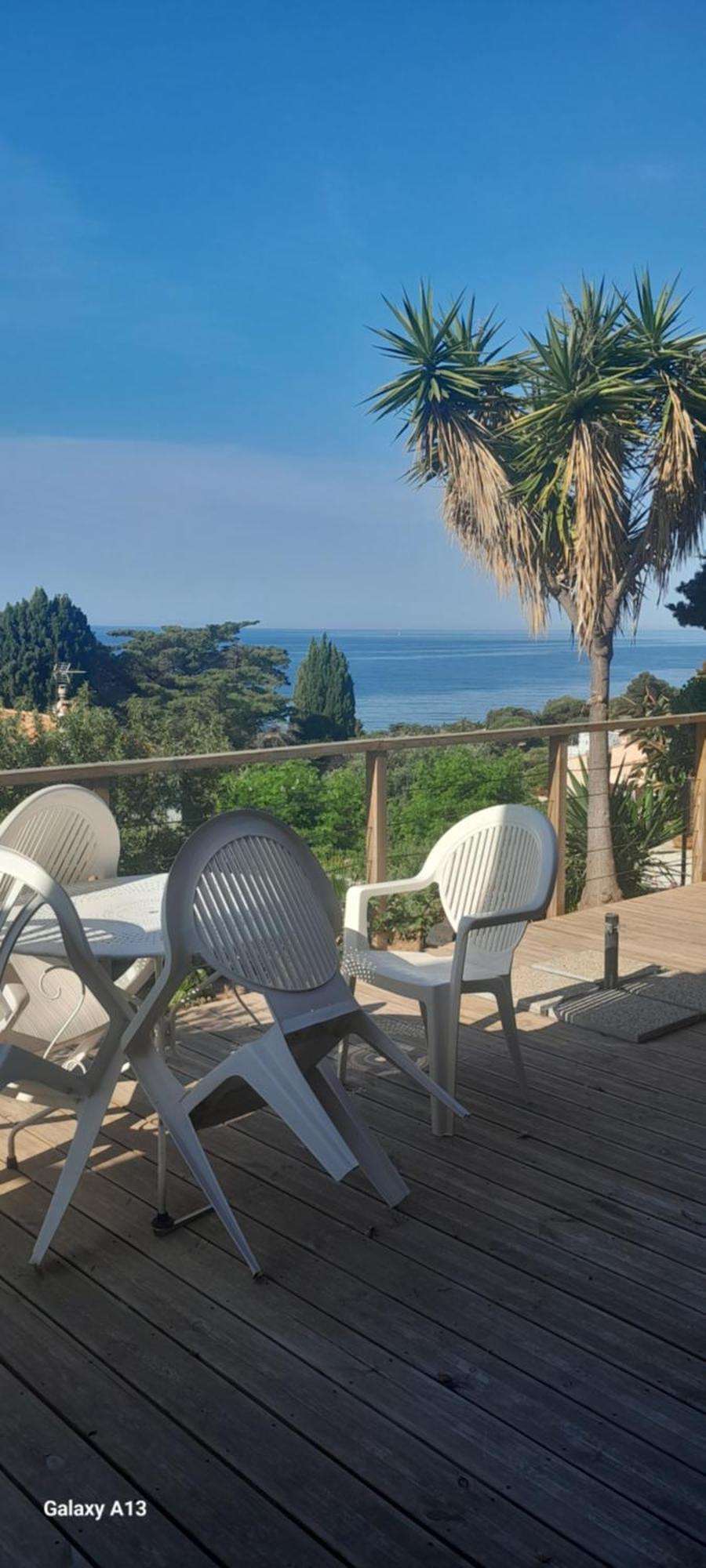 F3 Rdc Villa Vue Mer 180 Face A La Pointe De Giens Carqueiranne Habitación foto